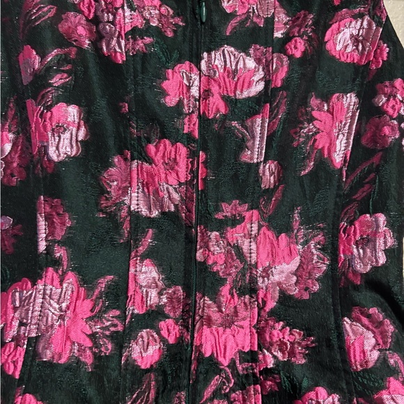 Lilly Pulitzer Leya Metallic Black and Pink Floral Mini Dress size 4 - Picture 3 of 6